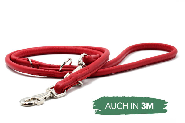 Rundleine Leder rot