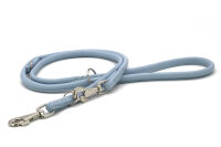 Lederleine rundgenäht ice blue 2m - 6mm