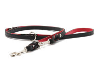 Lederleine Klassik Premium schwarz-rot