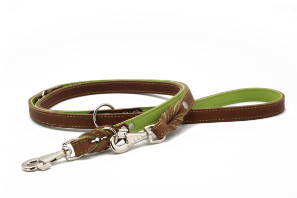 Hundeleine aus Leder Klassik Premium mokka