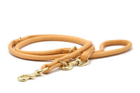 Lederleine rundgenäht sand