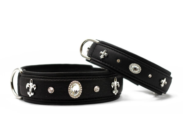 Halsband Diamond 50cm - 35mm schwarz - silber