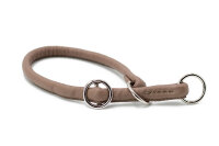 Lederhalsband rundgenäht taupe