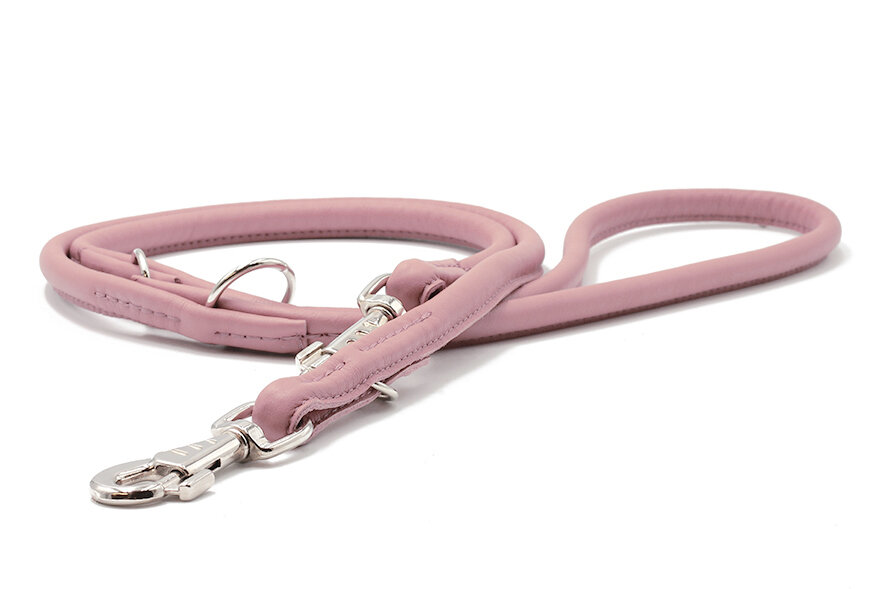 Lederleine rundgenäht rosa