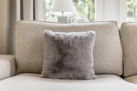 Sofakissen Webpelz, Kissenhülle ohne Füllung 50x30 cm-steingrau