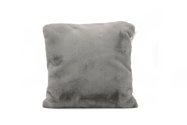 Sofakissen Webpelz, Kissenhülle ohne Füllung 40x40 cm-steingrau