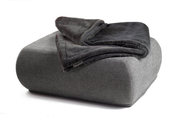 Wohndecke Webpelz dunkelgrau