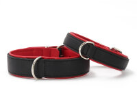 Halsband Klassik Premium schwarz-rot