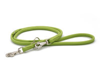 Weiche Lederleine rundgenäht pistazie