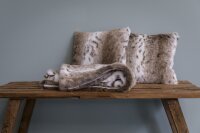 Sofakissen Webpelz, Kissenhülle ohne Füllung 50x50 cm-Luchs-beige