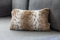 Sofakissen Webpelz, Kissenhülle ohne Füllung 50x50 cm-Luchs-beige