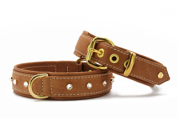 Halsband Old English mit Stein