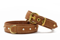 Halsband Old English mit Stein