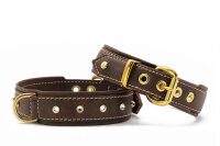 Halsband Old English mit Stein