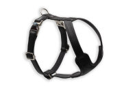 Leder-Hundegeschirr schwarz M