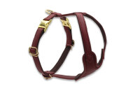 Leder-Hundegeschirr Burgundy