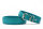 Lederhalsband Klassik Soft Holi Color 50 cm - 35 mm türkis - silber