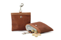 Leckerli-Beutel Klassik cognac cognac - silber