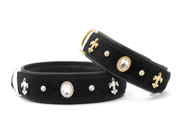Halsband Diamond Veloursleder