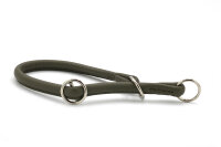 Lederhalsband rundgenäht khaki