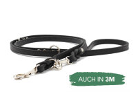 Lederleine für Hunde Klassik Premium schwarz